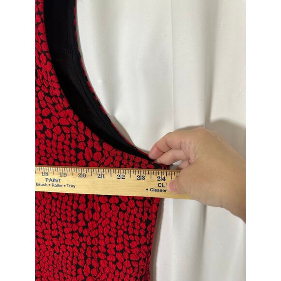 Ali Miles Red Black Textured Sleeveless‎ Button Longline Vest XL Lagenlook Artsy - Picture 11 of 12